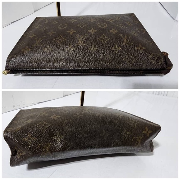 Authentic Louis Vuitton Vintage Monogram Pochette Brown - Picture 7 of 11